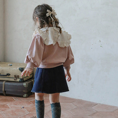 Suéter Infantil con Solapa Grande Estilo Dulce - Image 4
