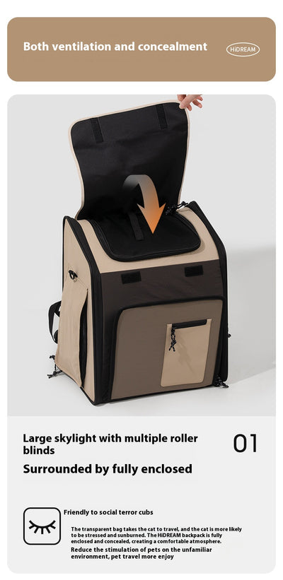 Mochila Transportadora Respirable para Gatos y Perros - Gran Capacidad Portátil - Image 17
