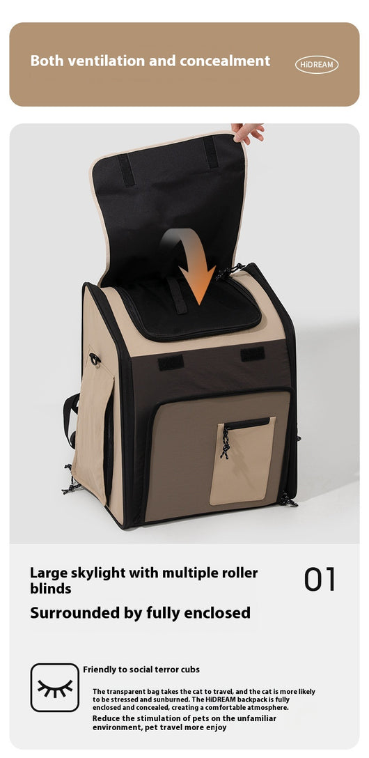Mochila Transportadora Respirable para Gatos y Perros - Gran Capacidad Portátil - Image 17
