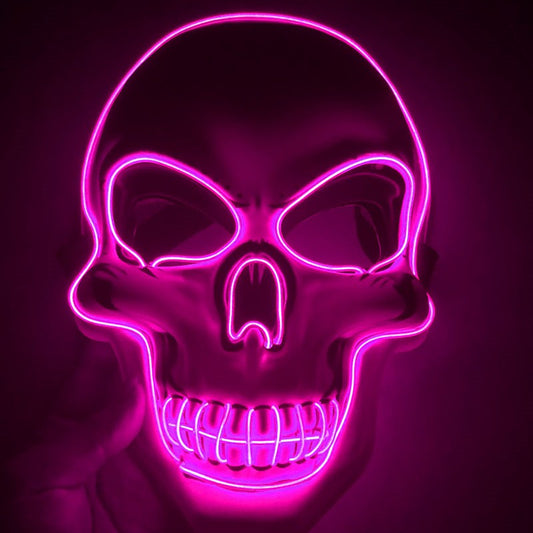 Máscara de Calavera LED Brillante Aterradora para Halloween