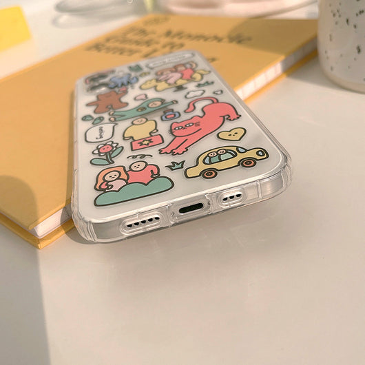 Funda Transparente para Celular con Gato Divertido - TPU Creativo - Image 7