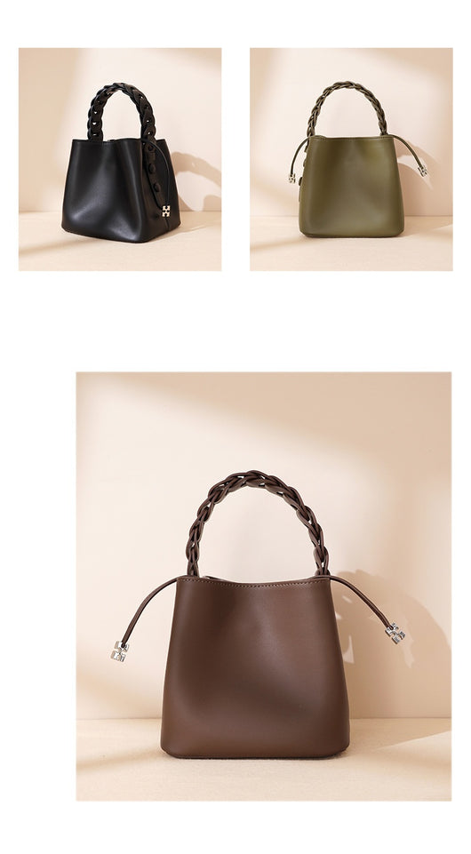 Bolso Bandolera Tejido a Mano - Bucket Bag Artesanal Compacto - Image 16