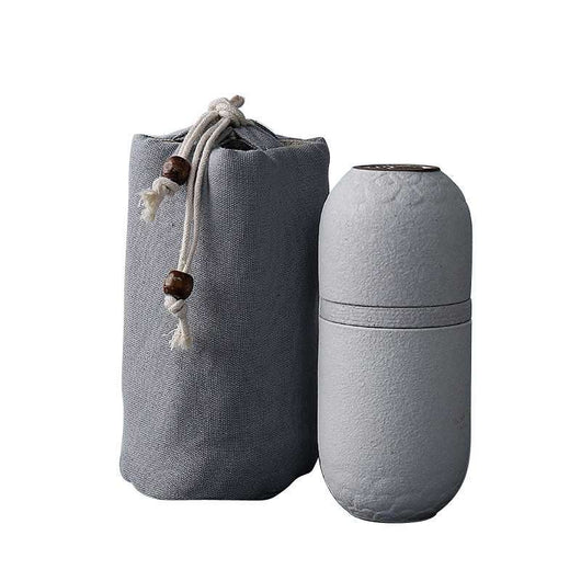 Juego de Té Portátil Kung Fu con Taza de Cerámica Negra - Set Viajero Completo