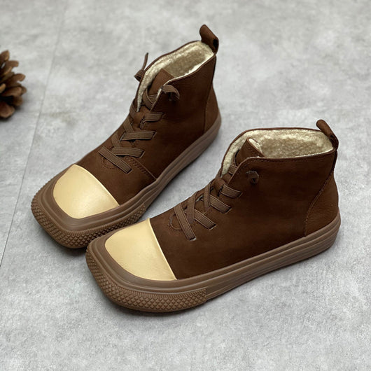 Botas de Cuero Artesanales para Mujer con Punta Cuadrada