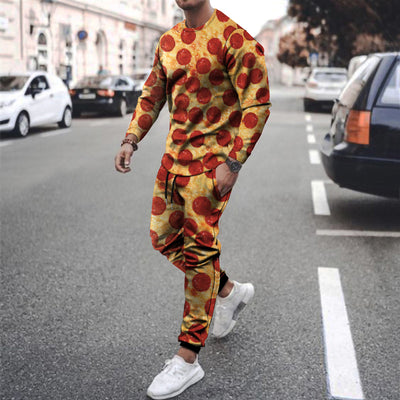 Sudadera Deportiva Casual de Dos Piezas con Estampado para Hombre - Image 9