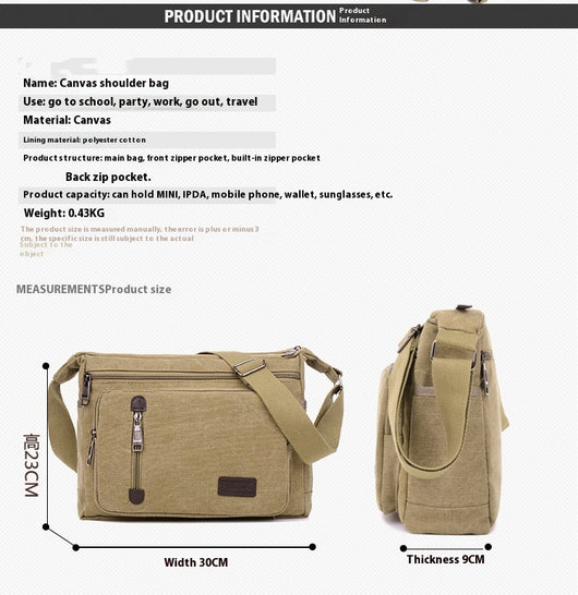 Bolsa Mensajera Retro Hombre con Diseño de Capas - Image 18