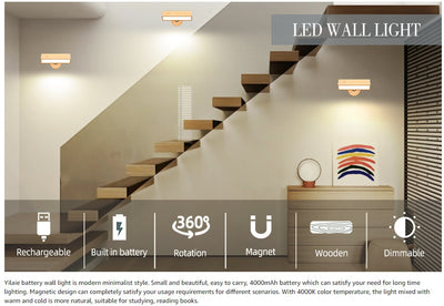 Lámpara de Pared Minimalista en Madera para Dormitorio - Image 14