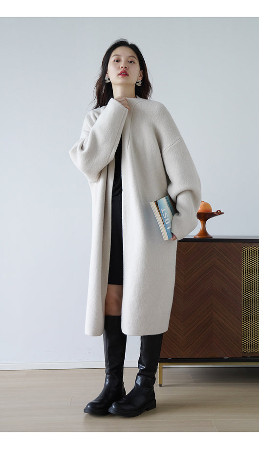 Cardigan Largo Tejido Suelto para Mujer - Abrigo Acogedor - Image 11
