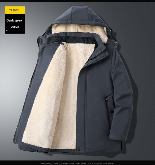 Chaqueta de Invierno para Hombre con Forro Grueso Tipo Borrego - Image 15