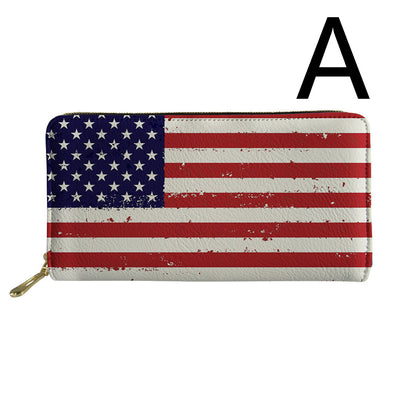Billetera con Patrón Banderines Vintage Estilo Americano - Image 10