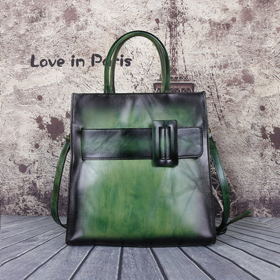 Bolso Bandolera de Cuero Genuino Estilo Chino Grande Capacidad - Image 10