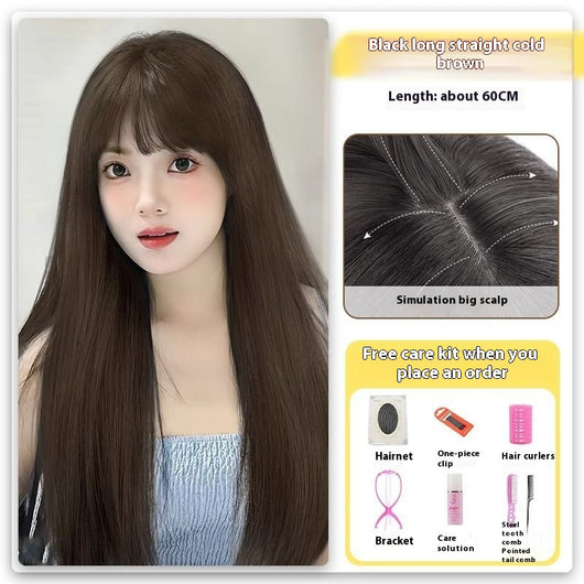 Peluca Larga Lisa de Encaje Frontal Negro - Cabello Completo - Image 17