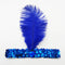 Tocado De Plumas Indias Azul