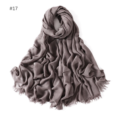 Pashmina Modal Fina Transpirable - Chal Ligero Monocromático para Mujer - Image 22