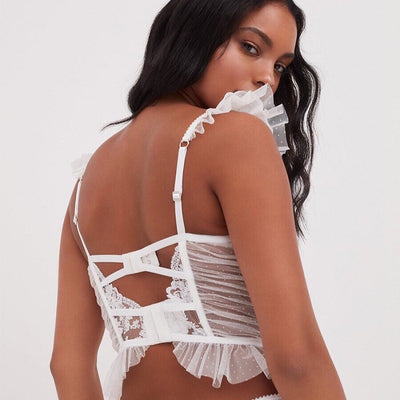 Conjunto de Lencería Francesa Delgada con Encaje Bordado para Mujer - Image 3