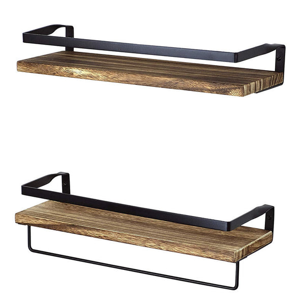 Repisa Flotante de Madera Suspendida - Estantería Mural para Baño, Cocina y Sala