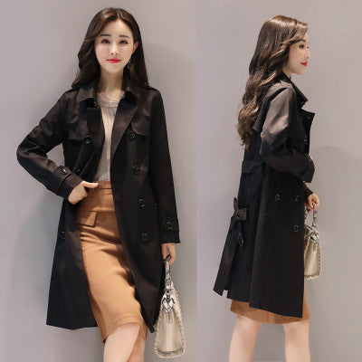 Blazer Doble Botonadura Ajustado Midi para Mujer