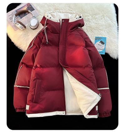 Abrigo Acolchado Holgado con Capucha - Algodón Casual para Hombre - Image 30