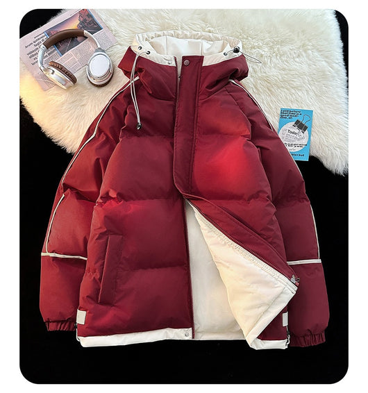 Abrigo Acolchado Holgado con Capucha - Algodón Casual para Hombre - Image 30