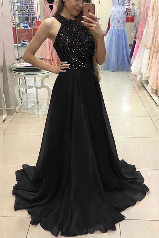 Vestido de Novia Largo sin Mangas Elegante