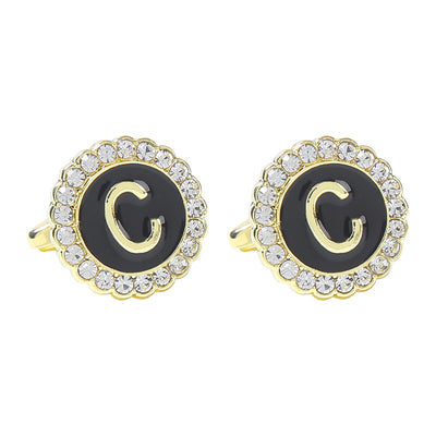 Gemelos Franceses de Diamante Redondo con 26 Letras para Hombre - Image 8