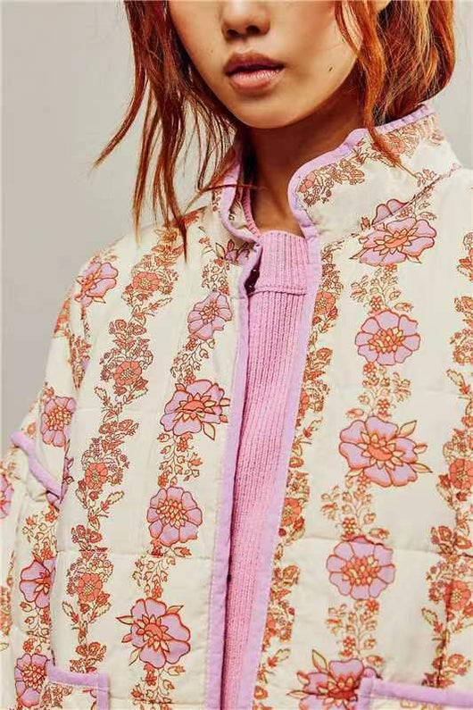 Abrigo de Algodón Estampado para Mujer - Otoño e Invierno - Image 13