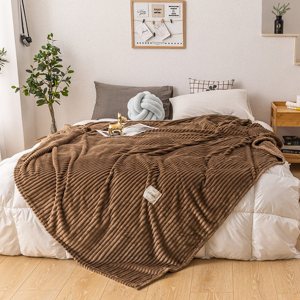 Manta de Microfibra Suave Coral Fleece - Colcha Individual Premium