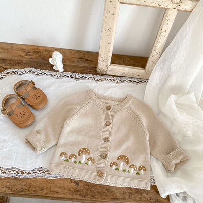 Cardigan de Punto Algodón con Bordado de Hongos - Colección Tide - Image 21