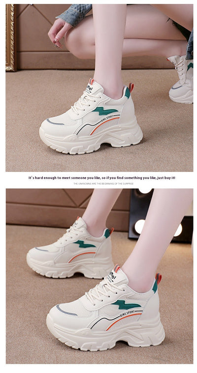 Zapatos Blancos Deportivos con Plantillas Elevadoras Transpirables - Image 15