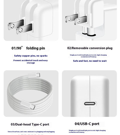 Cargador USB-C 140W con Cable de Datos - Adaptador Rápido Type-C - Image 12