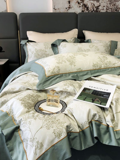 Juego de Cama de Algodón Premium Estilo Campestre con Flores Digitales - Image 27