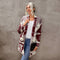 Cardigan de Cashmere con Botones Estampados para Mujer