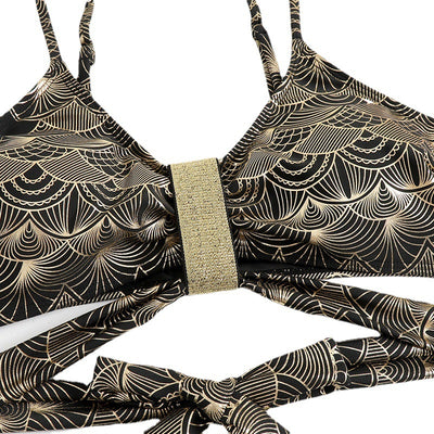 Bikini Bronceador de Cintura Alta con Abertura Lateral Estilo Europeo - Image 5