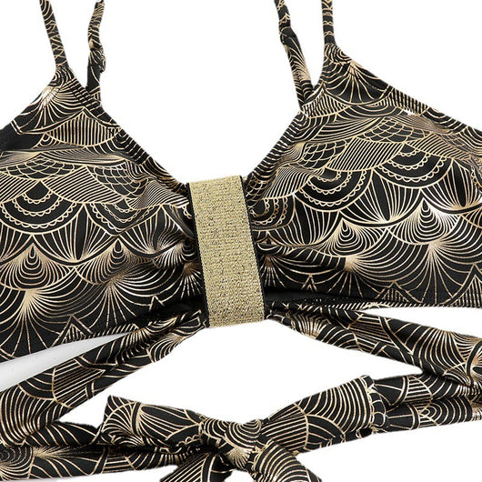 Bikini Bronceador de Cintura Alta con Abertura Lateral Estilo Europeo - Image 5