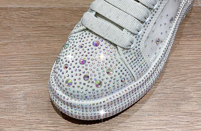Tenis Casuales Respirable con Detalles de Cristales y Cordones - Image 7