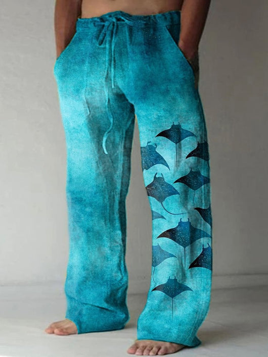 Pantalones Casuales Talla Grande Pierna Ancha para Hombre - Image 8