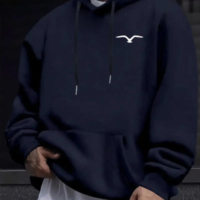 Sudadera Casual con Estampado de Aves para Hombre - Image 3