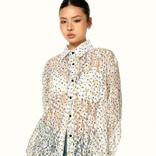 Blusa Elegante con Lentejuelas Coordinable para Mujer - Image 13