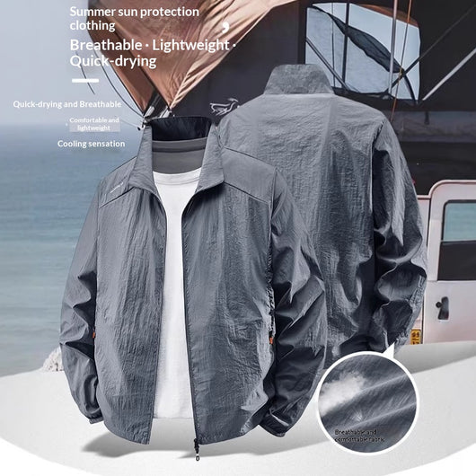 Chaqueta Casual Protección Solar para Hombre - Talla Grande Ultraligera