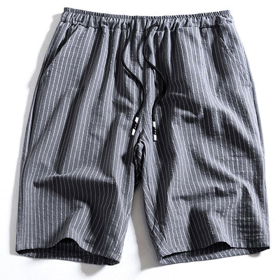 Pantalones Cortos de Algodón a Rayas para Hombre