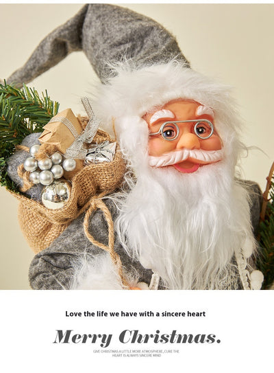 Adornos Navideños Nórdicos Reno Rudolf con Rayas Plateadas - Image 11