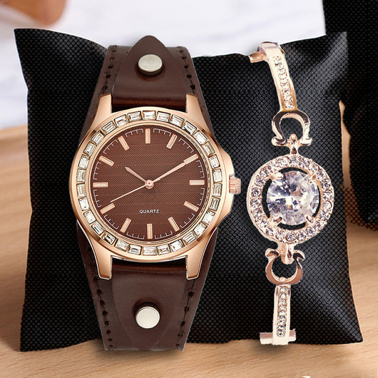 Reloj de Lujo Ligero con Pulsera de Diamantes Completa para Mujer - Image 4