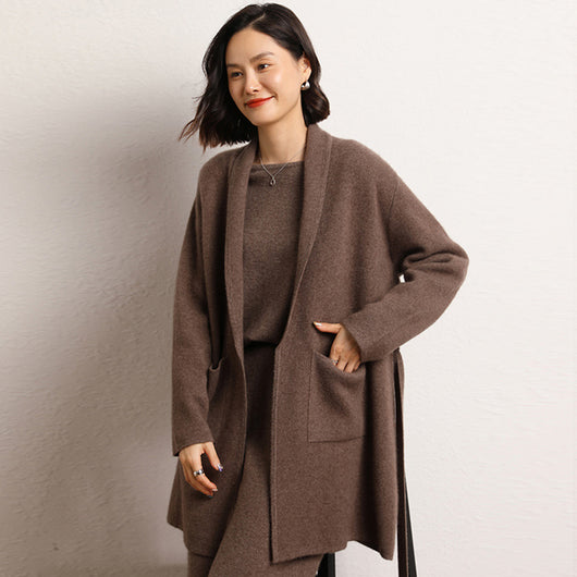 Abrigo Tejido de Largo Medio para Mujer - Colección Otoño Invierno - Image 3