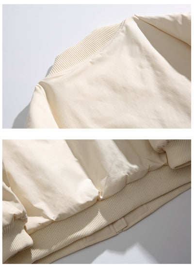 Chaqueta de Algodón con Bordado de Letras - Estilo Casual Sofisticado - Image 8