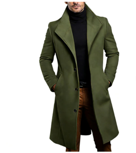 Abrigo Trench de Lana Media Longitud para Hombre - Image 12