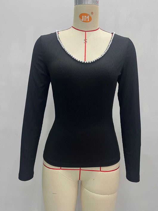 Blusa Base de Punto Versátil Manga Larga para Mujer - Image 12