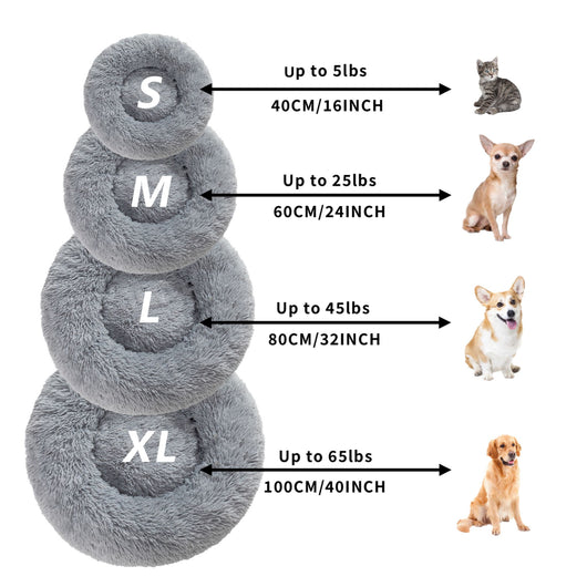 Cama Donut para Perros - Cómoda Felpa Suave Lavable - Image 80