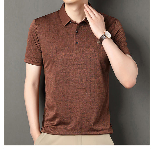 Camiseta Fresca de Seda de Hielo con Estampado Moderno para Hombre - Image 18