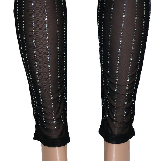 Jumpsuit Elegante de Malla Transparente con Strass y Tirantes - Image 17
