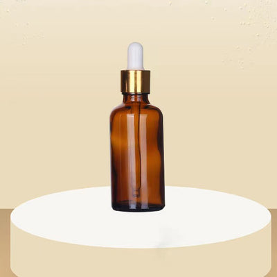 Botella de Vidrio Ámbar para Aceites Esenciales - Recargable y Portátil